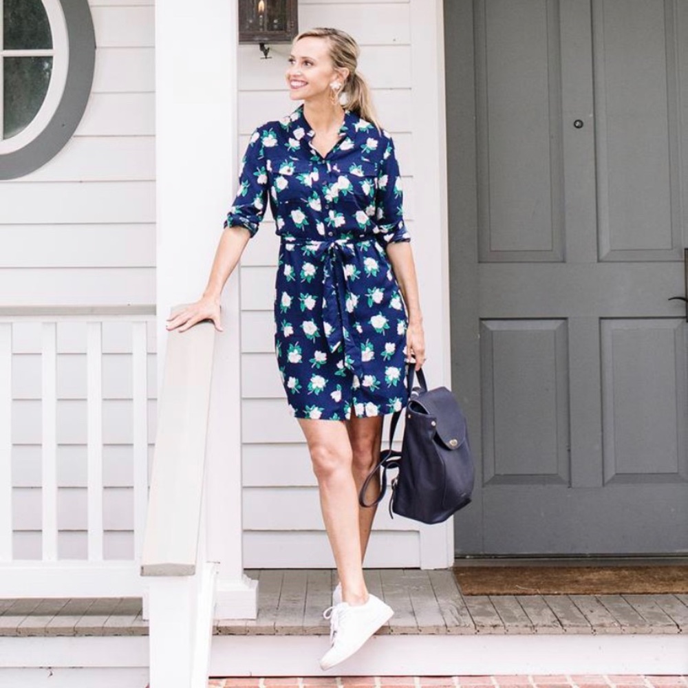 Draper James Magnolia classic floral Shirtdress